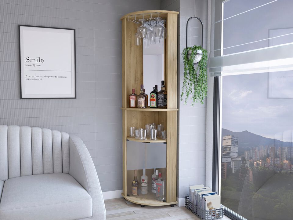 Corner Bar Cabinet Rialto, Living Room, Macadamia