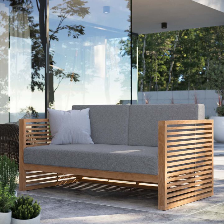 Modway - Carlsbad Teak Wood Outdoor Patio Loveseat