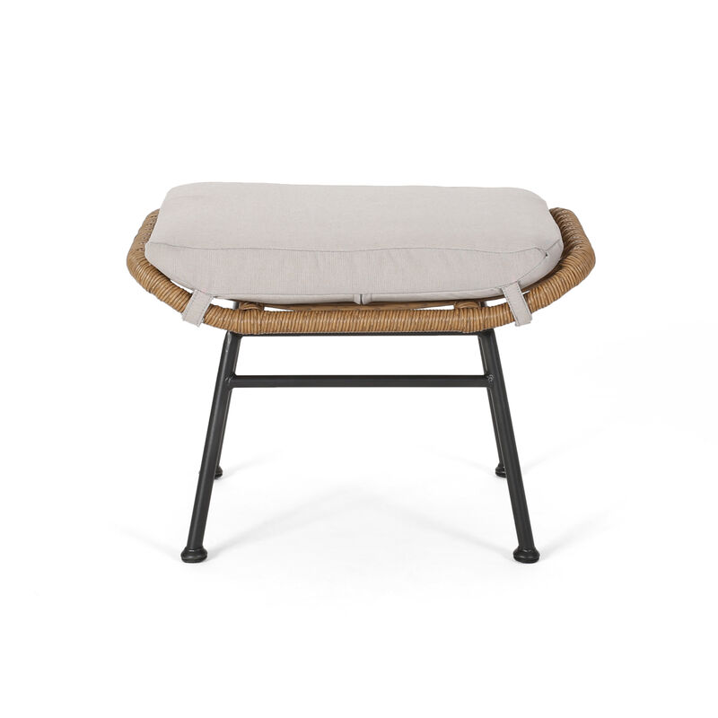 Merax Outdoor Patio PE Wicker Chairs Stools