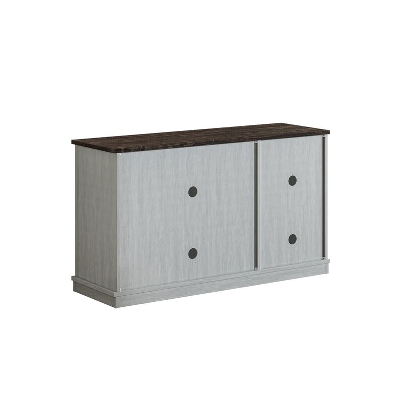 FESTIVO 48 in. Rustic Natural Wood TV Stand - Up to 55 in. TVs