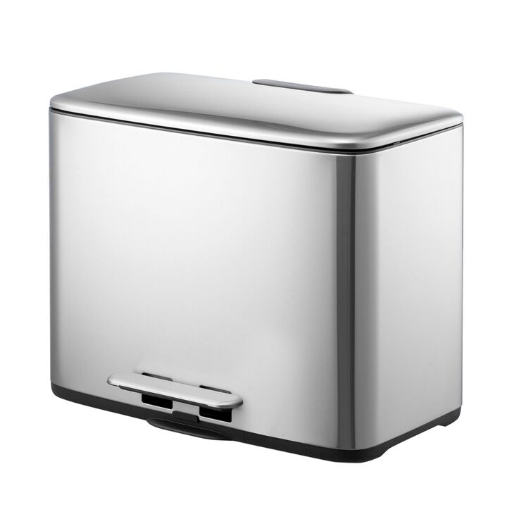 18L+18L Pedal Classified Trash Can