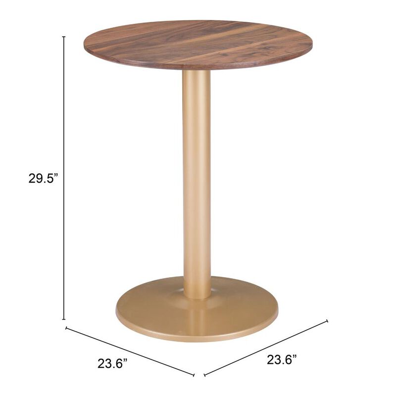 Belen Kox Alto Bistro Table, Brown & Gold, Belen Kox
