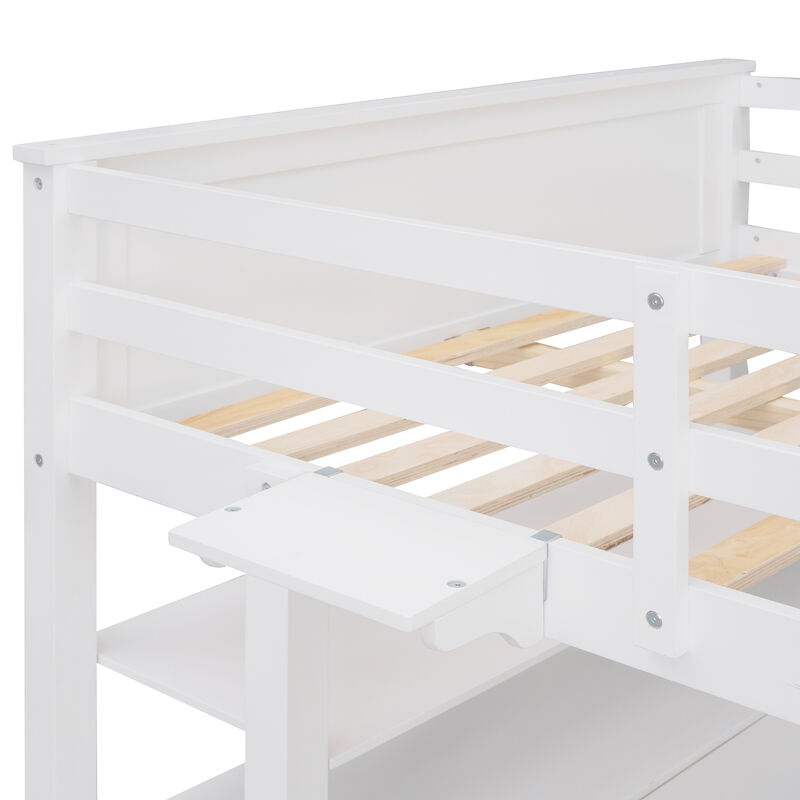 Merax Loft Bed with Drawers and Desk
