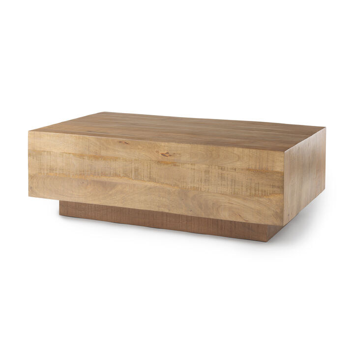 Hayden Light Brown Rectangular Coffee Table