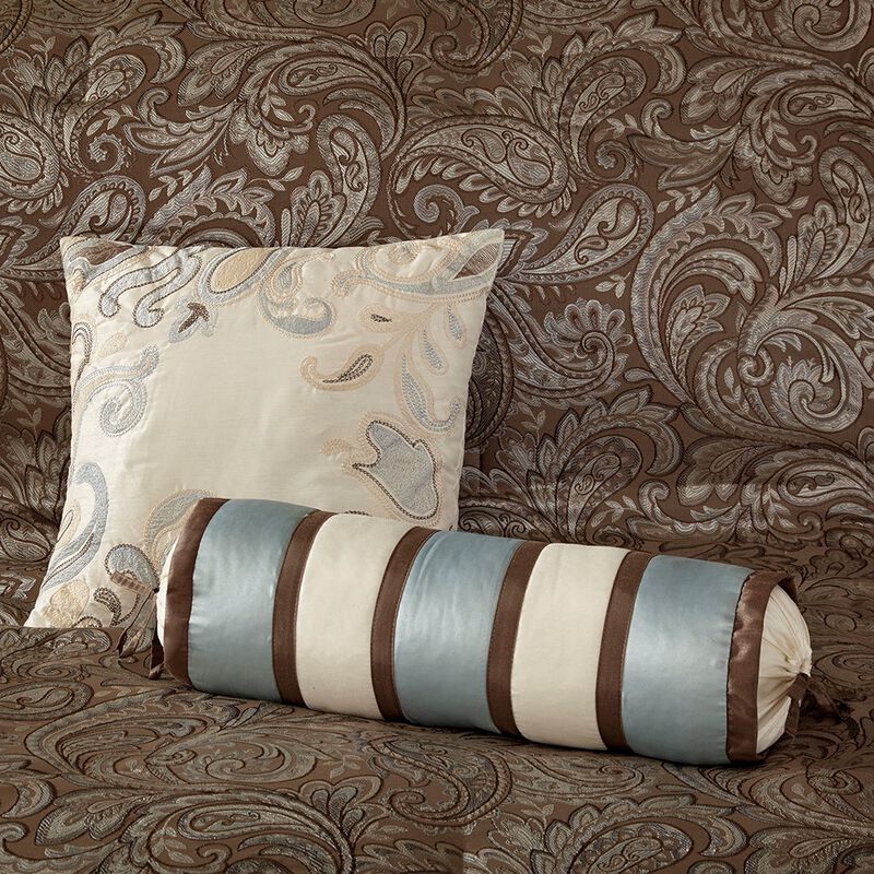 Gracie Mills Thornton 6-Piece Paisley Jacquard Duvet Cover Set