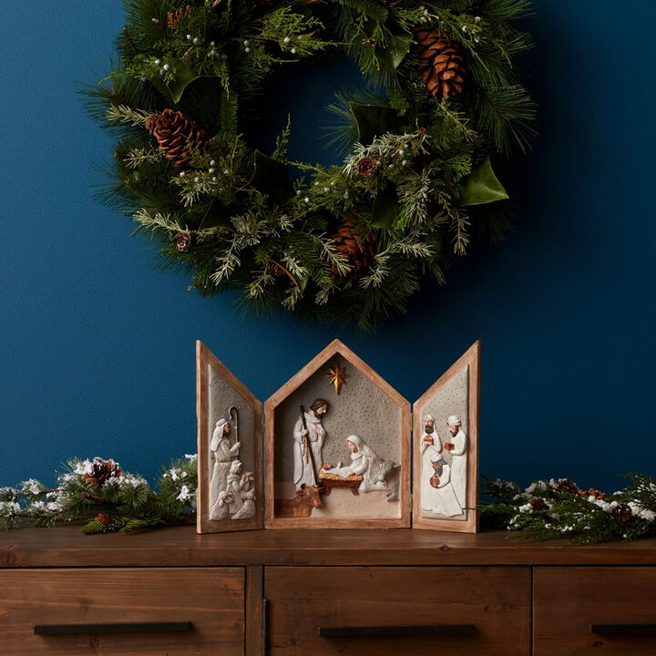 Nativity Box for Christmas Décor and Religious Holiday Celebration