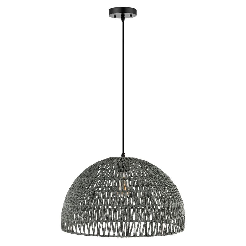 Campana Bohemian Modern Woven Rattaniron LED Pendant