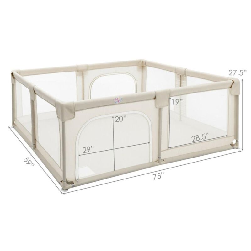 Hivvago Baby Playpen Extra Large Kids Activity Center Safety Play