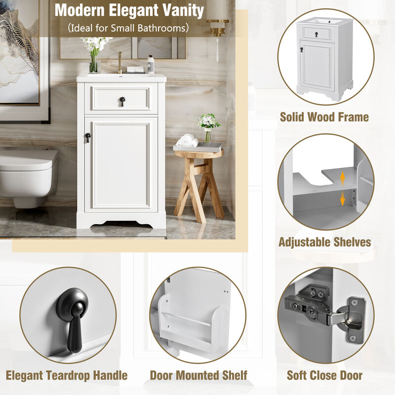 Merax Bathroom Vanitywith Ceramic Sink
