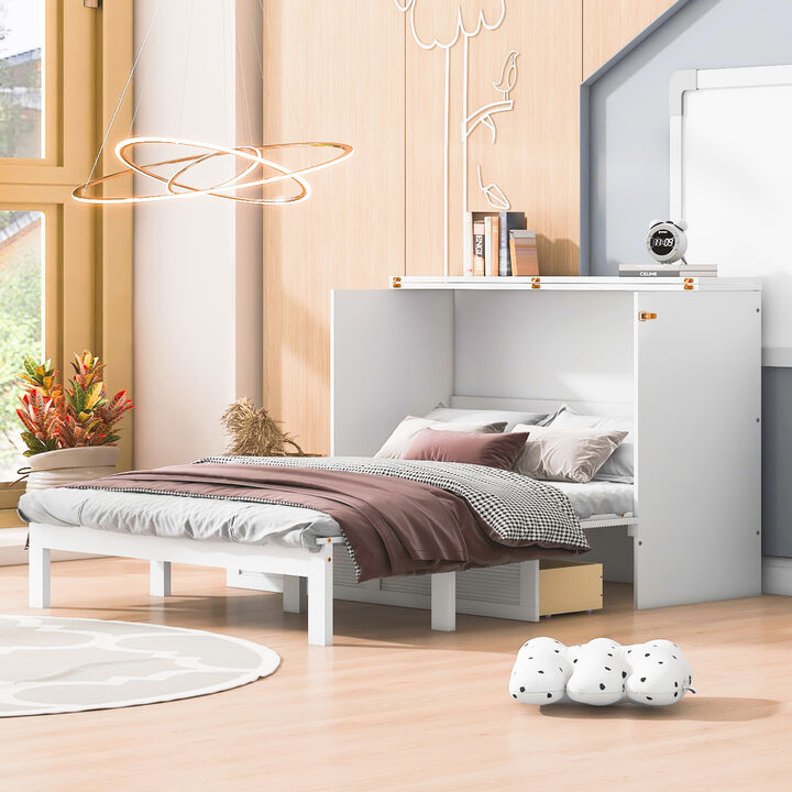 Merax Murphy Bed with Drawer and USB Ports