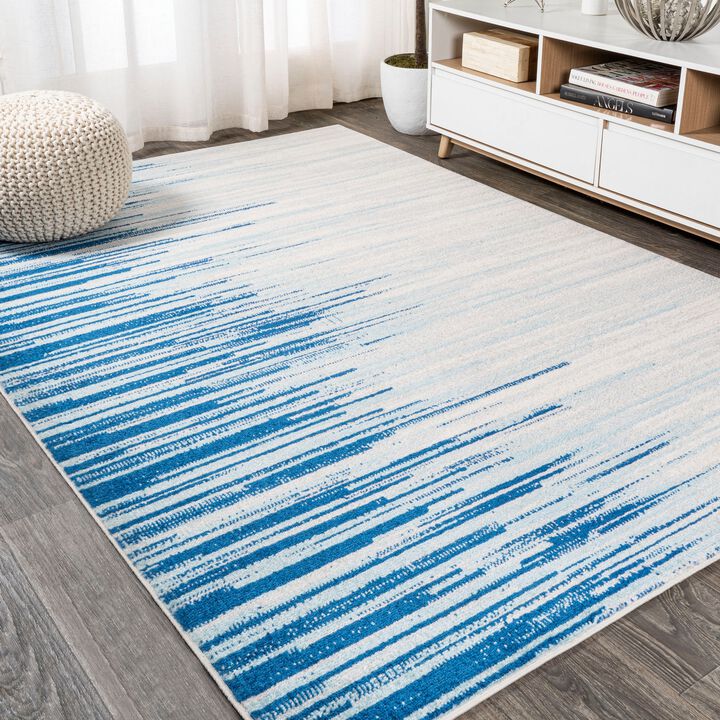Linear Modern Half Stripe Area Rug