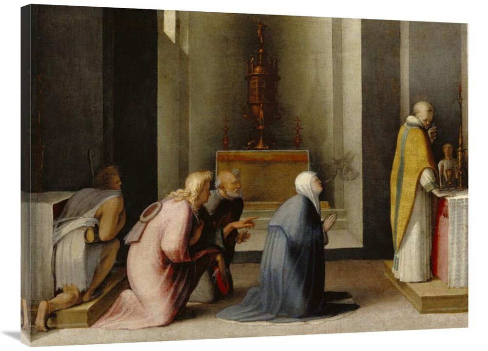 The Miraculous Communion of Saint Catherine of Siena-Canvas Art-40x30
