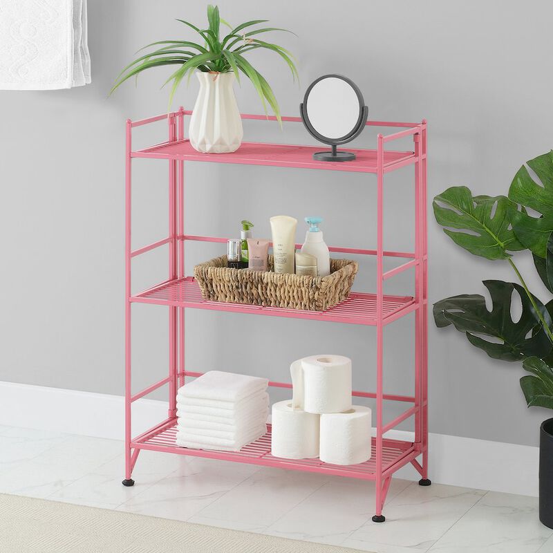Convenience Concepts Xtra Storage 3 Tier Wide Folding Metal Shelf