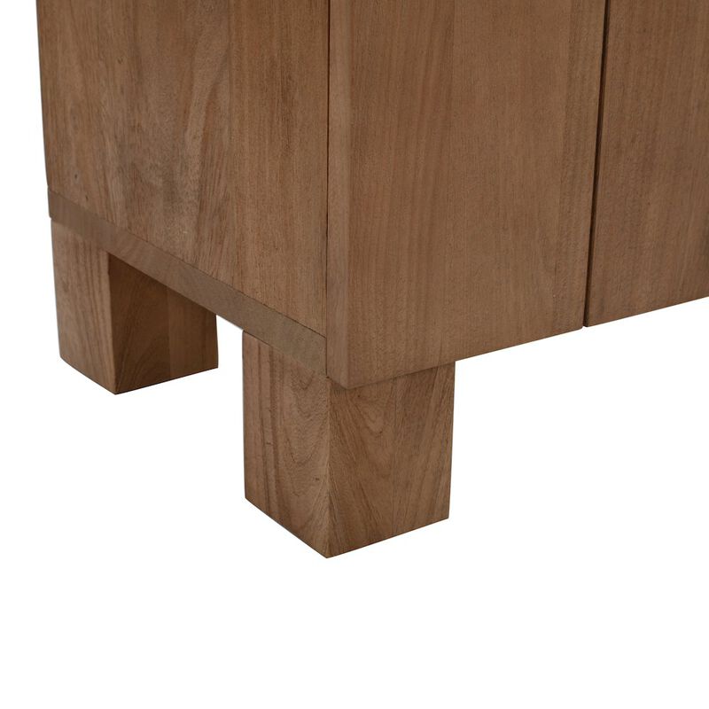 Jofran Sequoia 62 Modern Rustic Solid Wood Four Door Sideboard Storage Cabinet