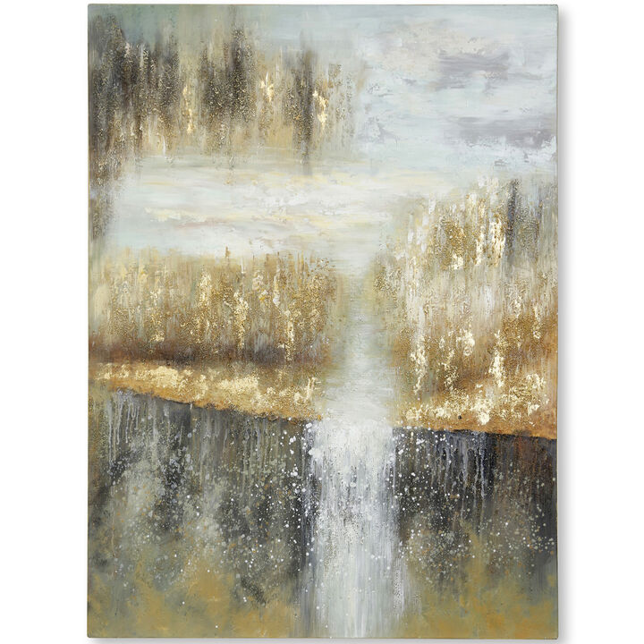 Golden Abstract Canvas