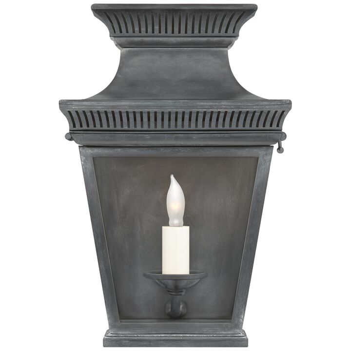 Elsinore Small 3/4 Wall Lantern in Weathered Zinc