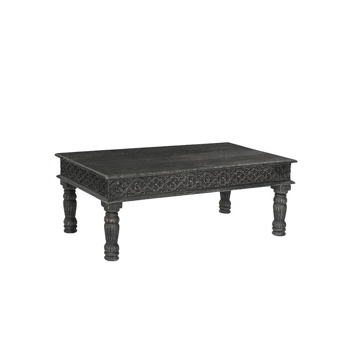 Taran Designs Eldris Carved Solid Wood Coffee Table