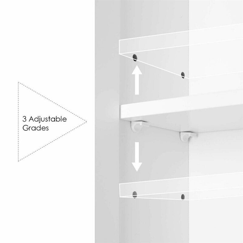 Hivvago Modern 3-Door Wall Mounted Medicine Cabinet Bathroom Mirror Cupboard