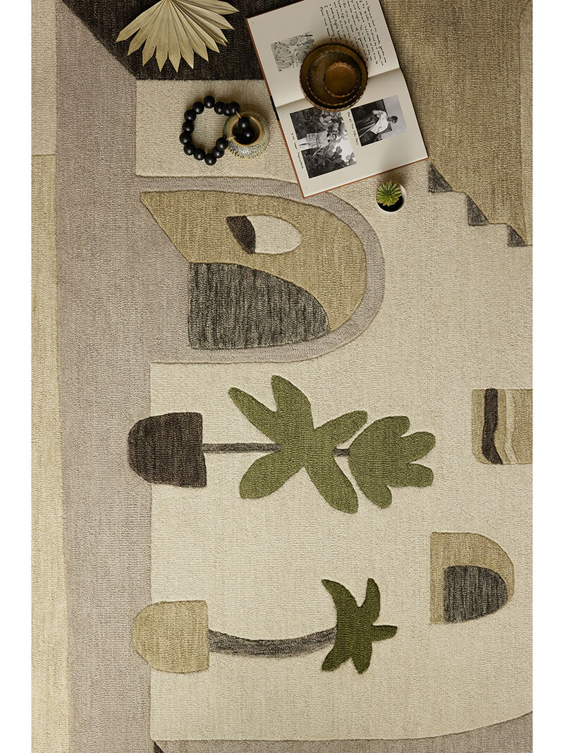 Villagio VIL02 Natural/Tobacco 18" x 18" Sample Rug