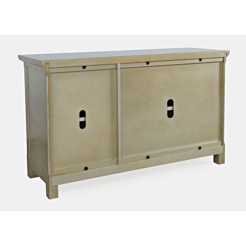 Jofran Isabella 54 Luxury Mirrored Accent Storage Cabinet