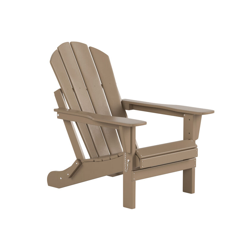 WestinTrends 3-Piece Outdoor Patio Adirondack Chairs with Side Table Set