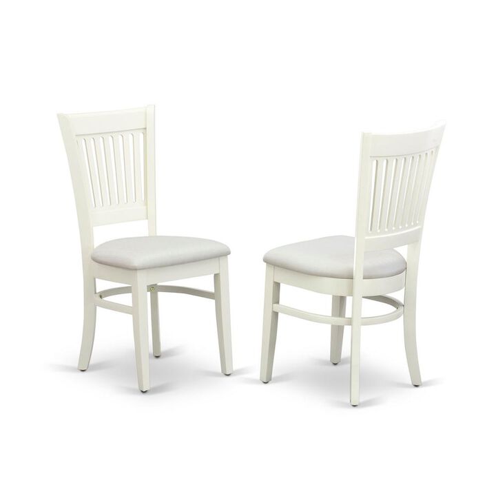 East West Furniture Dining Table- Dining Chairs, NDVA3-LWH-C