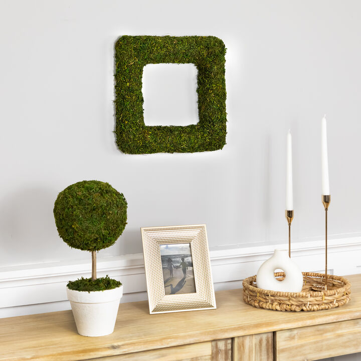 Artificial Reindeer Moss Square Spring Wreath - 13"