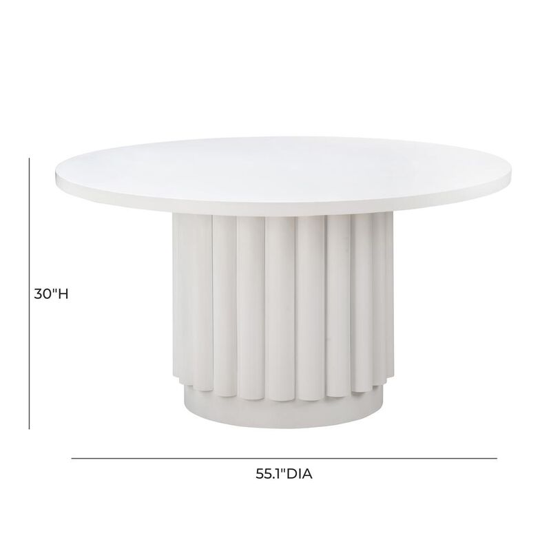 Belen Kox Versatile White Round Dining Table, Belen Kox