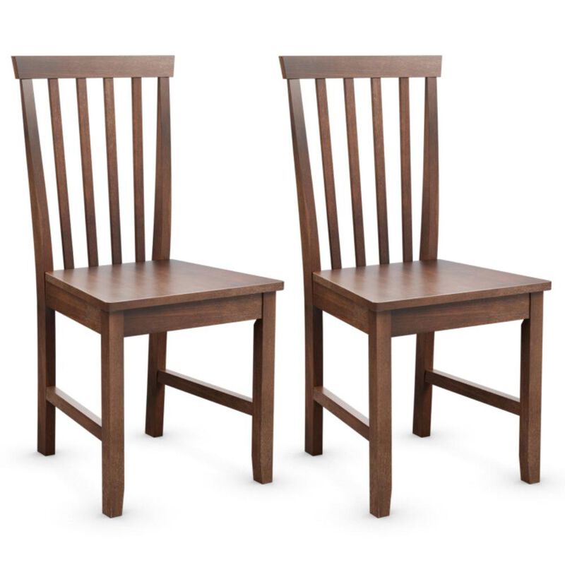 Hivvago Set of 2 Dining Chairs with Solid Wooden Legs