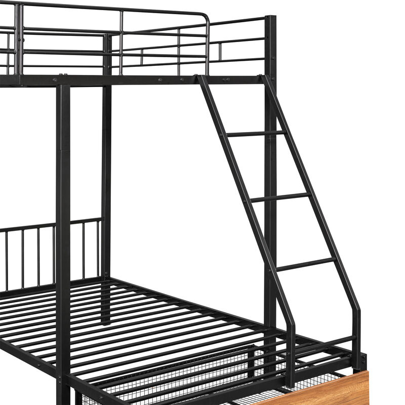 Merax Full Over Twin & Twin Bunk Bed