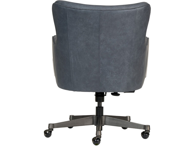 Blake Blue Leather Desk Chair