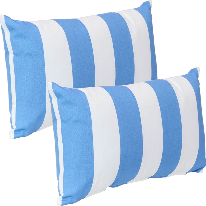 Sunnydaze Set of 2 20" Lumbar Polyester Throw Pillow Covers