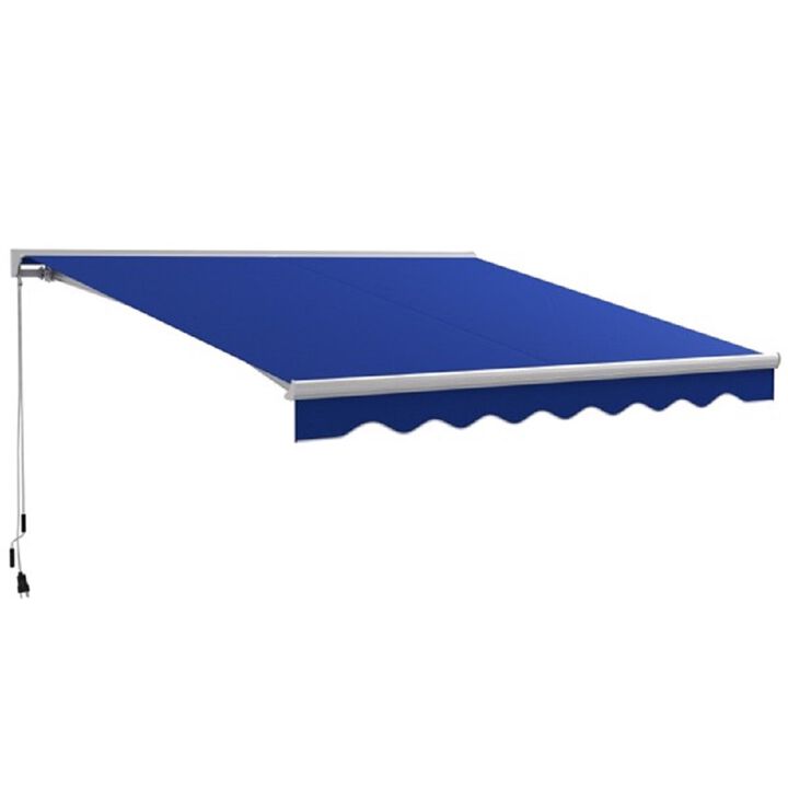 Electric Outdoor Awning, Automatic Retractable Sunshade for Deck, Balcony & Garden