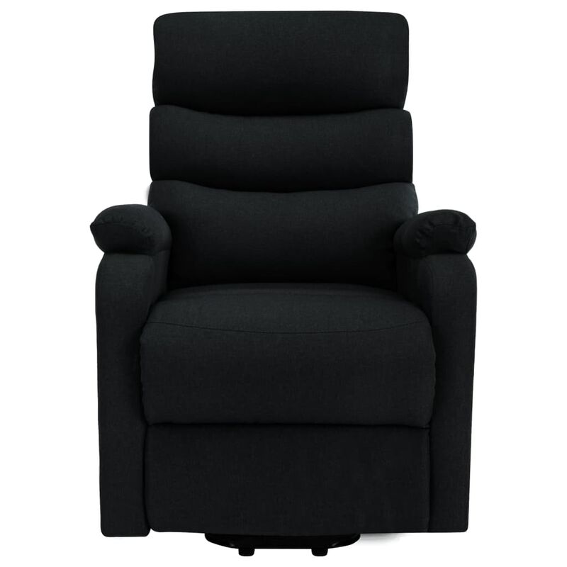 Power Lift Massage Recliner Black Fabric