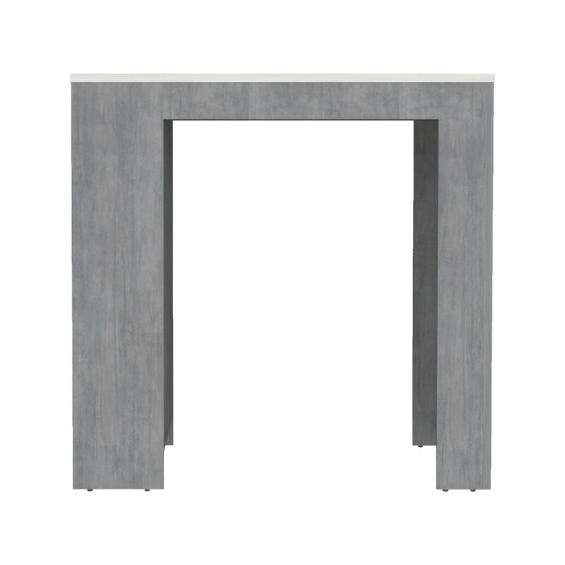 Kitchen Island Doyle, Kitchen, Concrete Gray / Ibiza Marble Color Finish