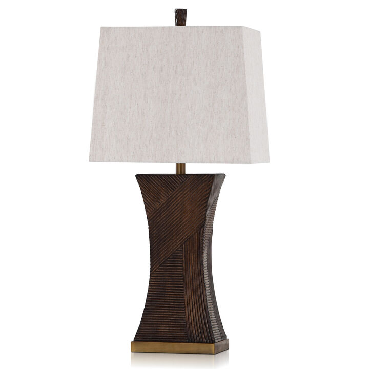 Dark Teak Table Lamp