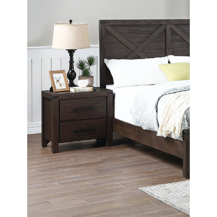 Streamdale 2 Drawers Nightstand In Dark