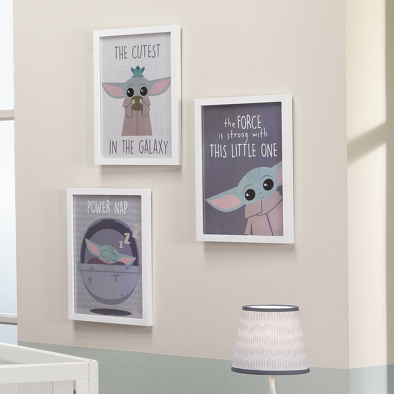 Lambs & Ivy Star Wars The Child/Baby Yoda Unframed Nursery Wall Art Decor 3pc