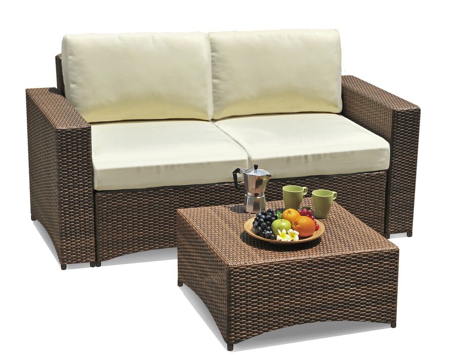 Studio Shine Collection Modular Armchair Chair with Coffee Table set