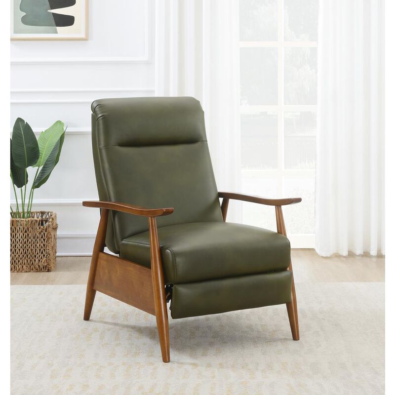 Comfort Pointe Solaris Wood Arm Push Back Recliner - Fern Green