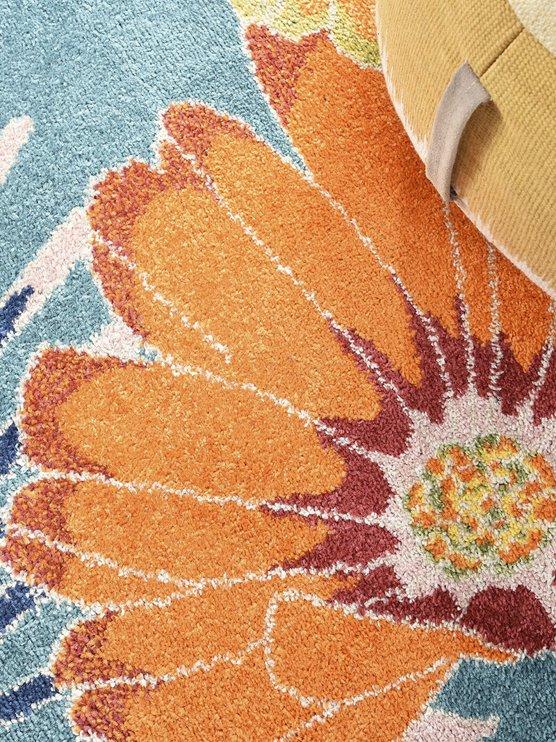 Allur ALR06 Turquoise/Multicolor 9' x 12' Rug
