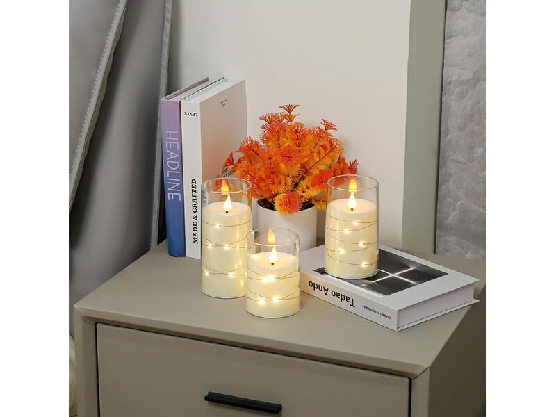 Aignis Flickering Flameless Candles Battery Operated
