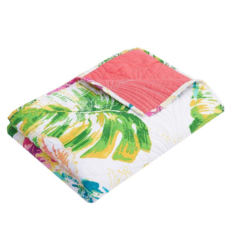 Greenland Home Fashions Tropics Accessory Throw - Coral 50x60
