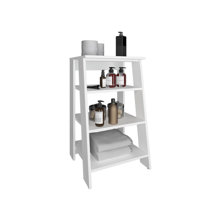 Colyn Linen Cabinet 29.7"H, Four Shelves, Vertical, Black