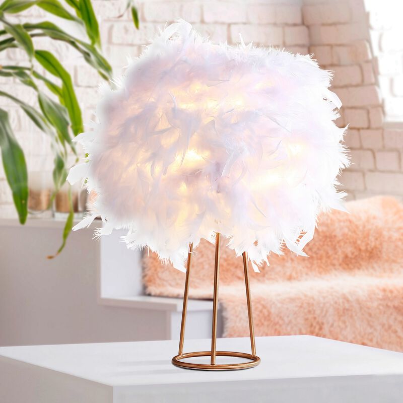 Stork Feather Metal LED Table Lamp