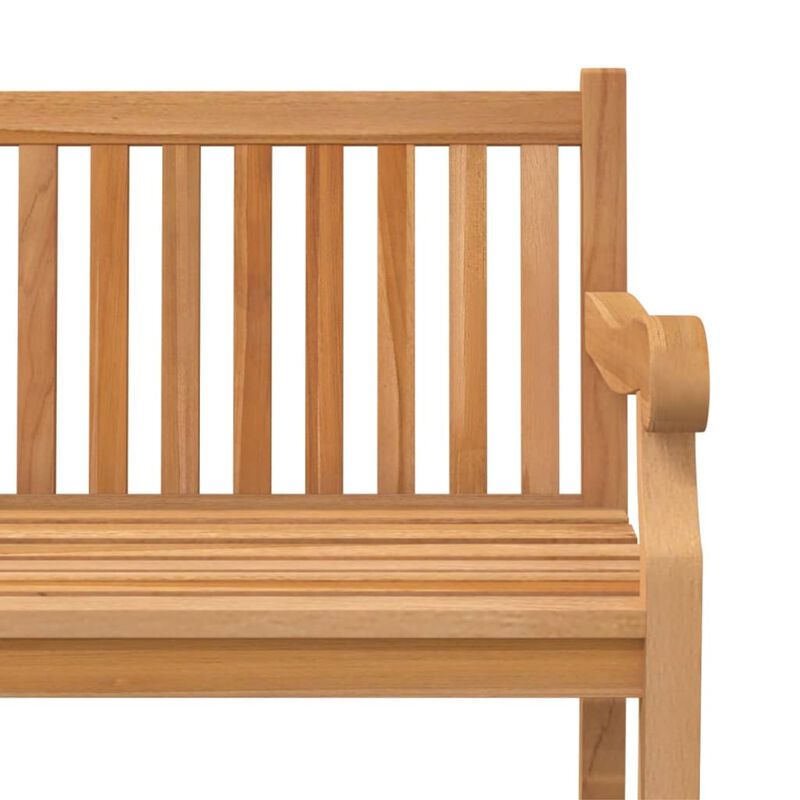 vidaXL Patio Bench - 59.1" Solid Teak Wood - Fine Sanded Finish - Durable and Weather-Resistant Wooden Garden Furniture - Easy Assembly - Suitable for Patio and Garden