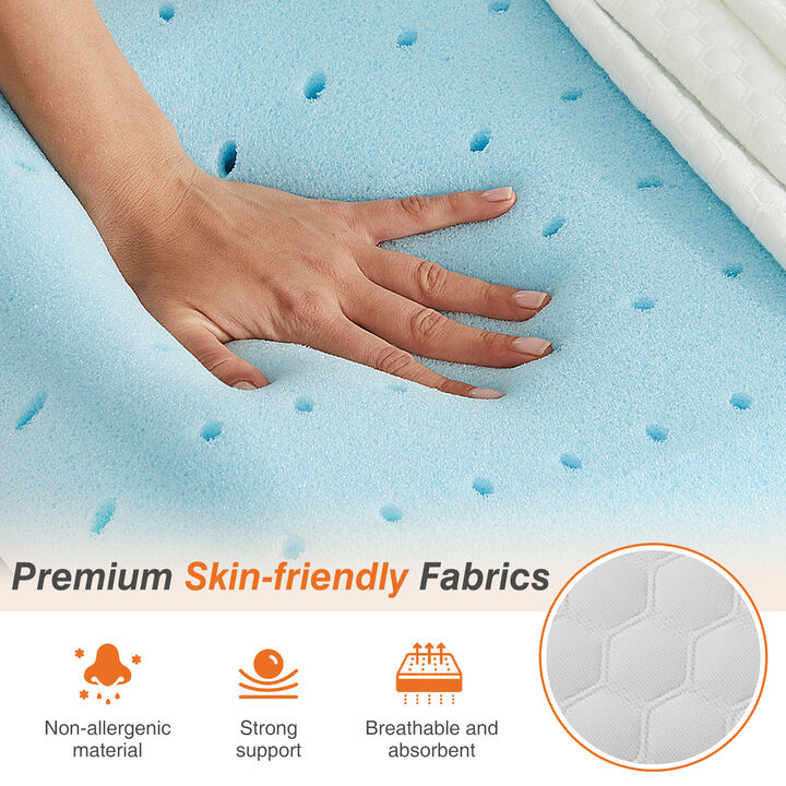 Cooling Gel Memory Foam Pillow with Washable Case and Neck Support