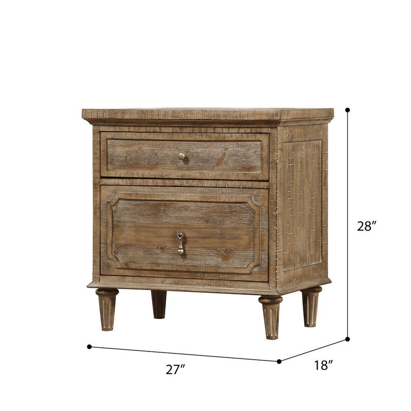 Wallace & Bay Haynes 2-Drawer Nightstand