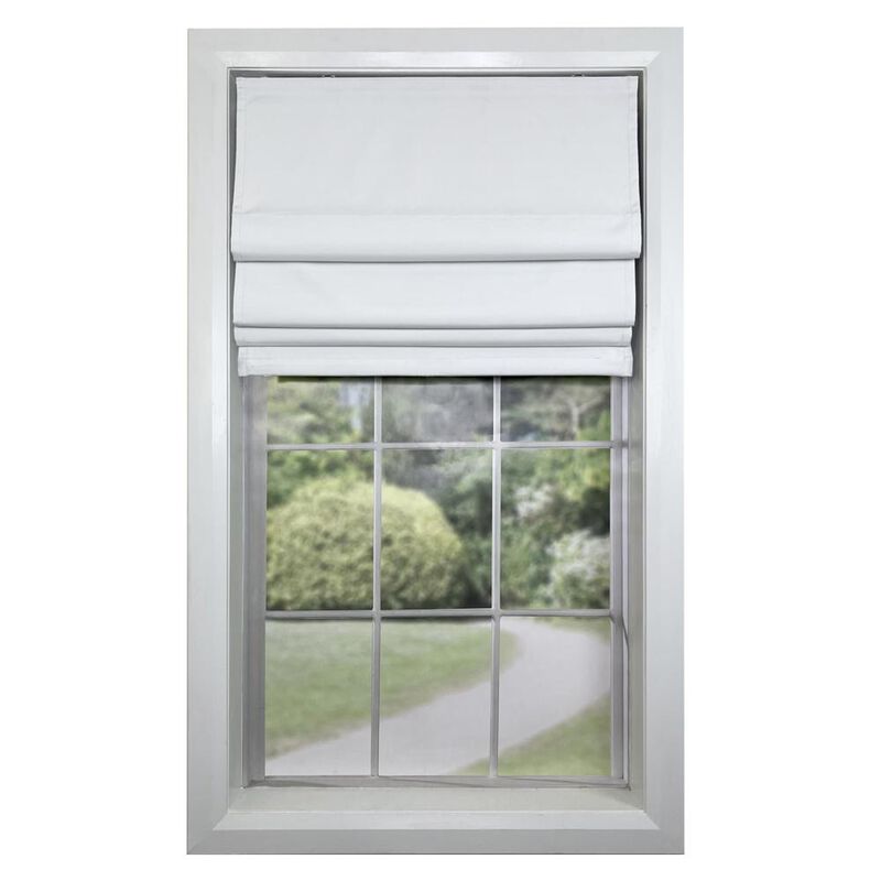 Versailles Octavia Cordless Roman Blackout Shades For Windows Insides/Outside Mount 30" x 63" White