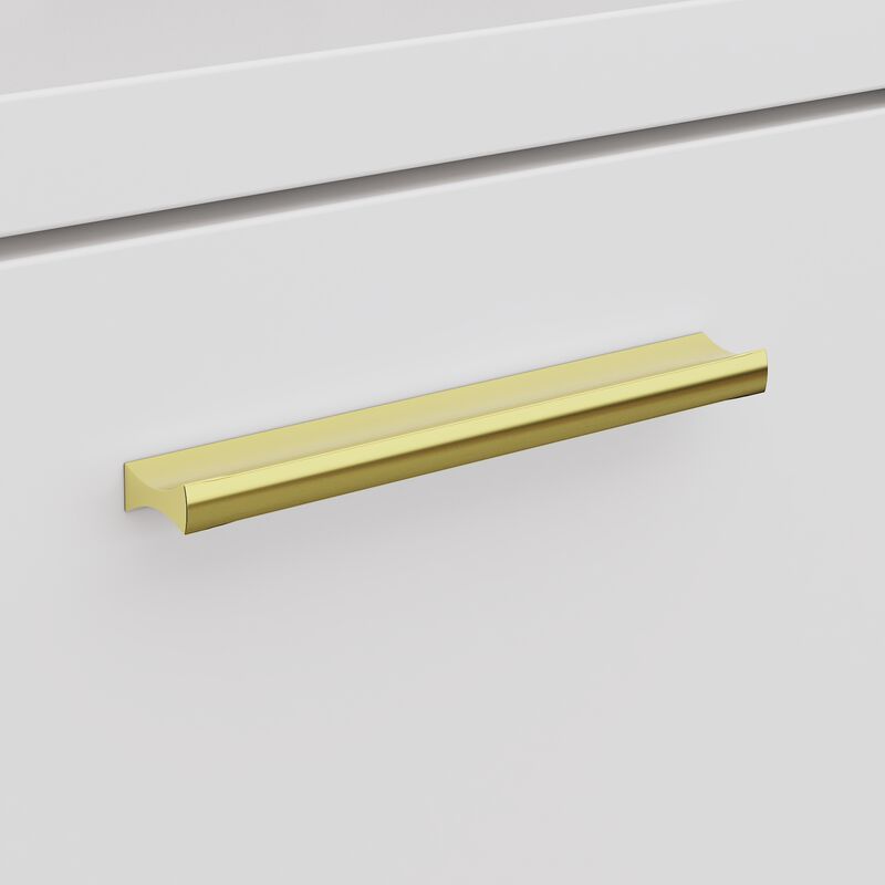 54” 6 Drawer Dresser, Modern 6-Drawer Chest with Gold Metal Handles, Bedroom Dresser with Gold Metal Legs, for Living Room Entryway (54”W x 15.7”D x 30.1”H)